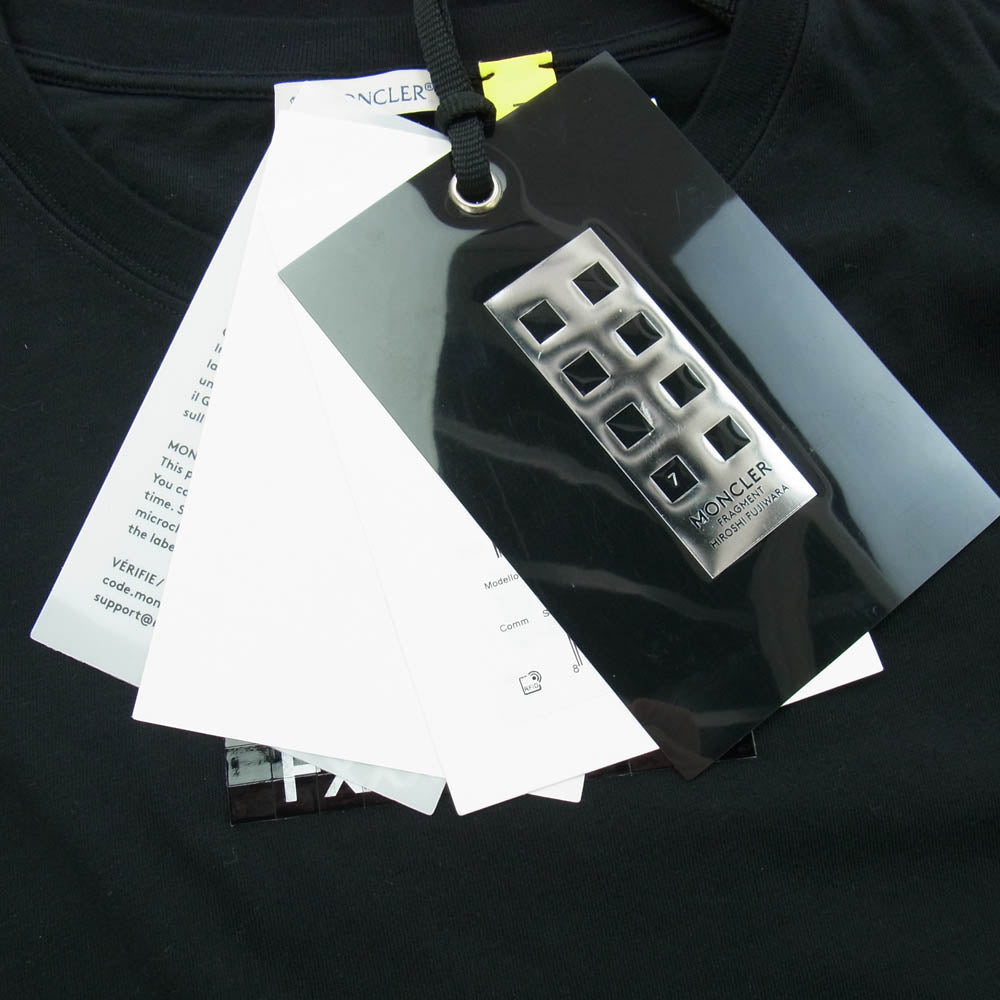 MONCLER モンクレール Genius ジーニアス × FRAGMENT DESIGN フラグメント 19SS E109U8003050 8391Q MAGLIA T-SHIRT 半袖 Tシャツ ブラック系 XL【新古品】【未使用】【中古】