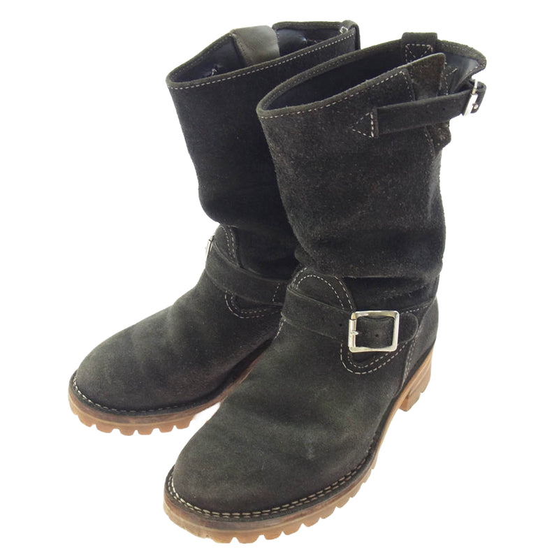WESCO ウエスコ NV7710100 CUSTOM BOSS Engineer Boots カスタム ボス スエード エンジニア ブーツ ブラック系 8.5E【中古】