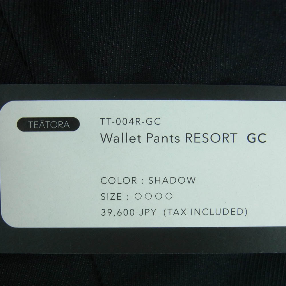 TEATORA テアトラ TT-004R-GC WALLET PANTS RESORT GHOST CODE ウォレット パンツ リゾート ゴーストコード ブラック系 SHADOW 4【極上美品】【中古】