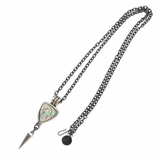 PUERTA DEL SOL プエルタデルソル シールド型 ペンダント ネックレス シルバー系【中古】