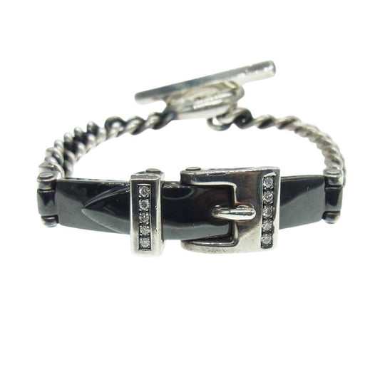 PUERTA DEL SOL プエルタデルソル ベルト バックル ダイヤ シルバー ブレスレット シルバー系【中古】