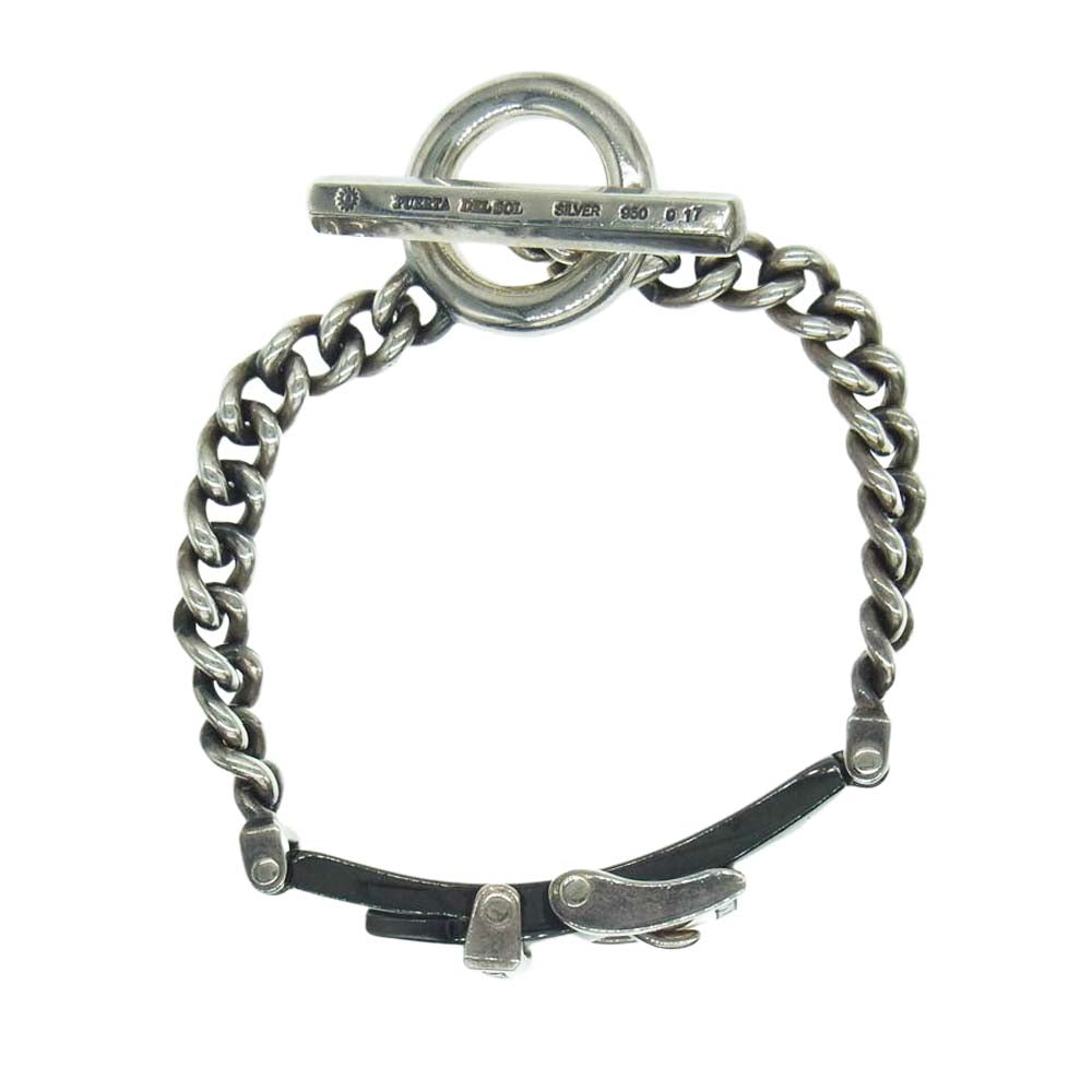 PUERTA DEL SOL プエルタデルソル ベルト バックル ダイヤ シルバー ブレスレット シルバー系【中古】
