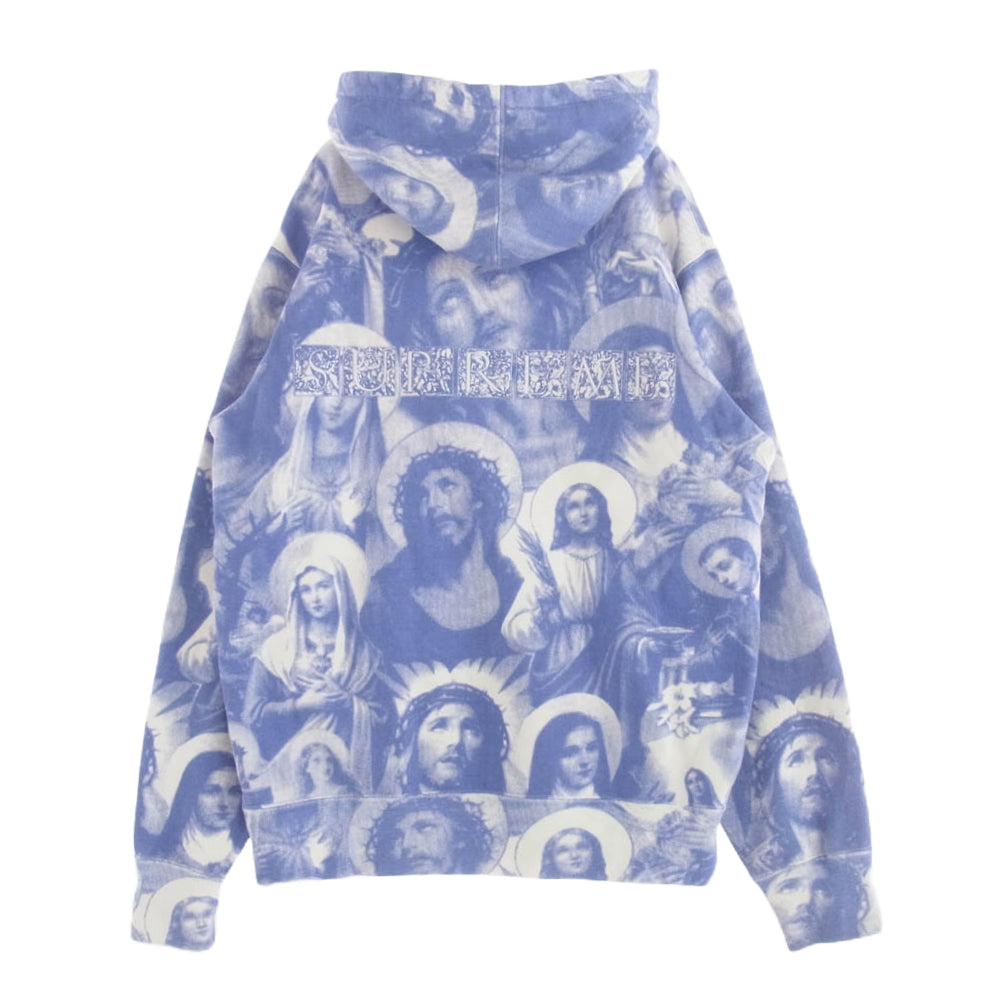 Supreme シュプリーム 18AW Jesus and Mary Hooded Sweatshirt ジーザス アンド マリア フーデッド スウェットシャツ パーカー パープル系 M【中古】