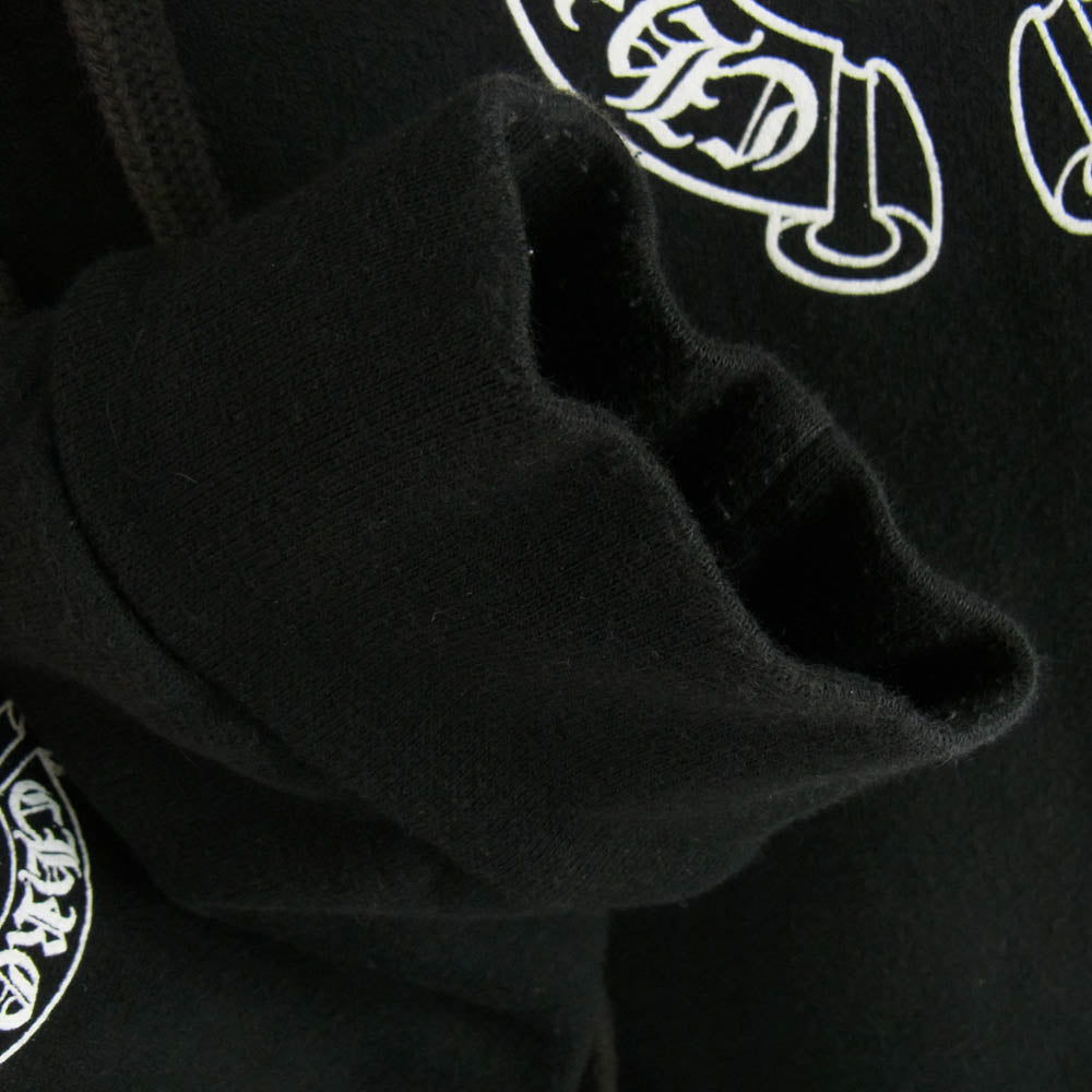 CHROME HEARTS クロムハーツ（原本無） マルチ ホースシュー プリント プルオーバー パーカー ブラック系 M【中古】