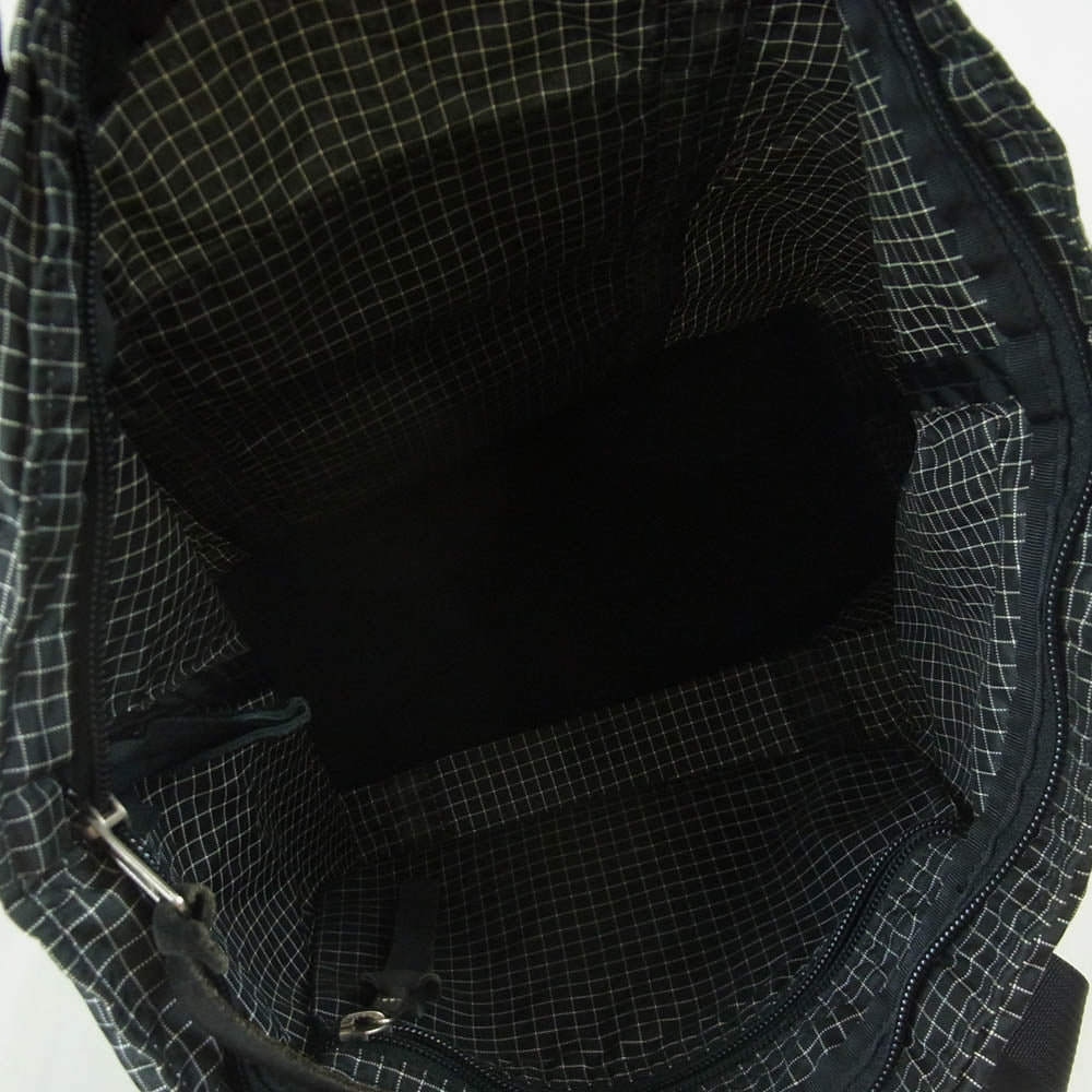 GREGORY グレゴリー USA製 旧ロゴ チェック柄 ナイロン トート バッグ ブラック系 ホワイト系【中古】