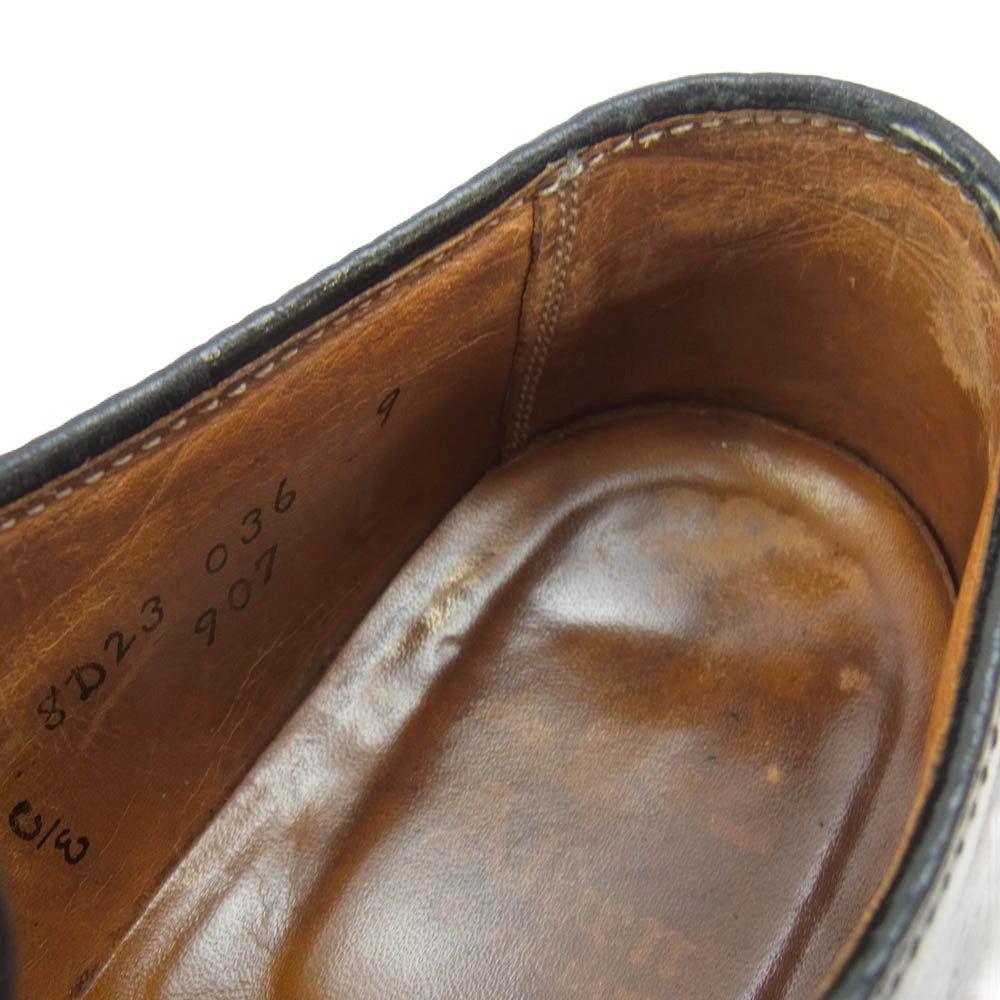 ALDEN オールデン 907 Balmoral Cap Toe Ox 内羽根 革靴 ストレートチップ レザー ビジネス シューズ ブラック系 7【中古】