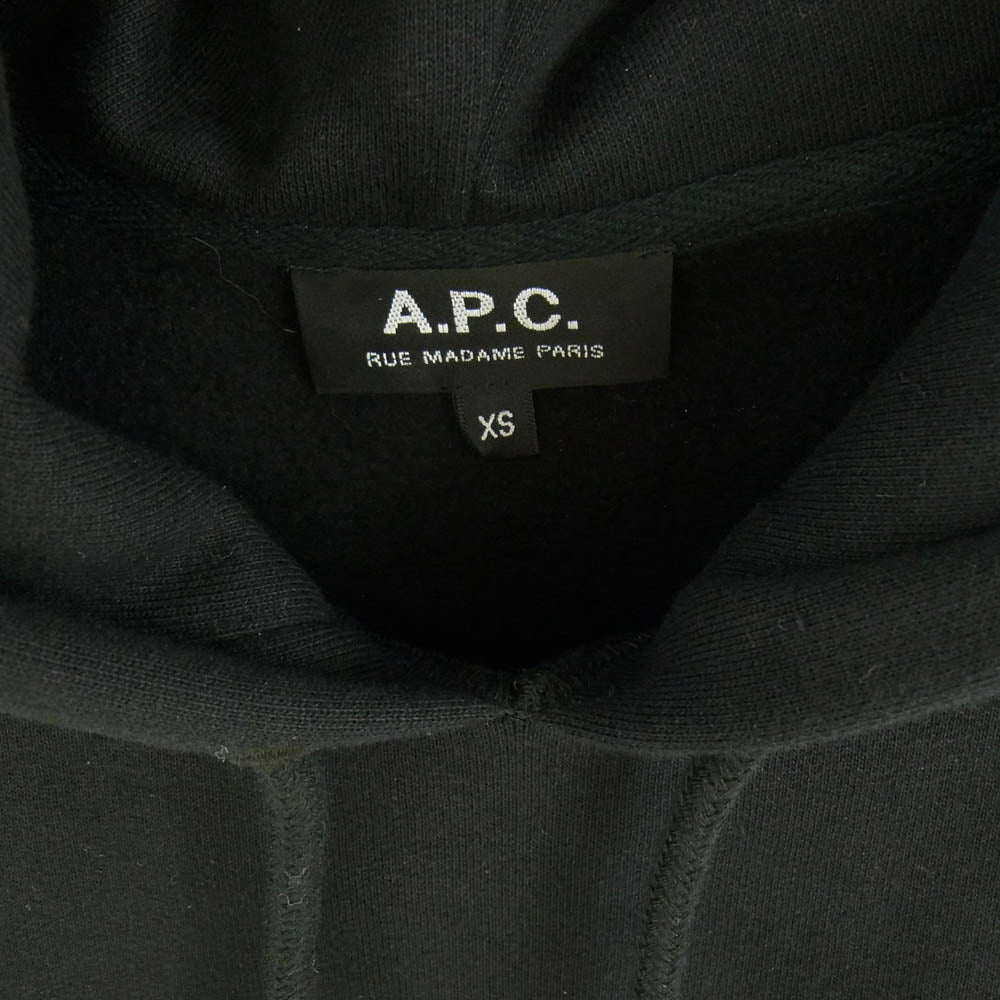 A.P.C. アーペーセー コットン プルオーバーパーカー フーディー ブラック系 XS【中古】