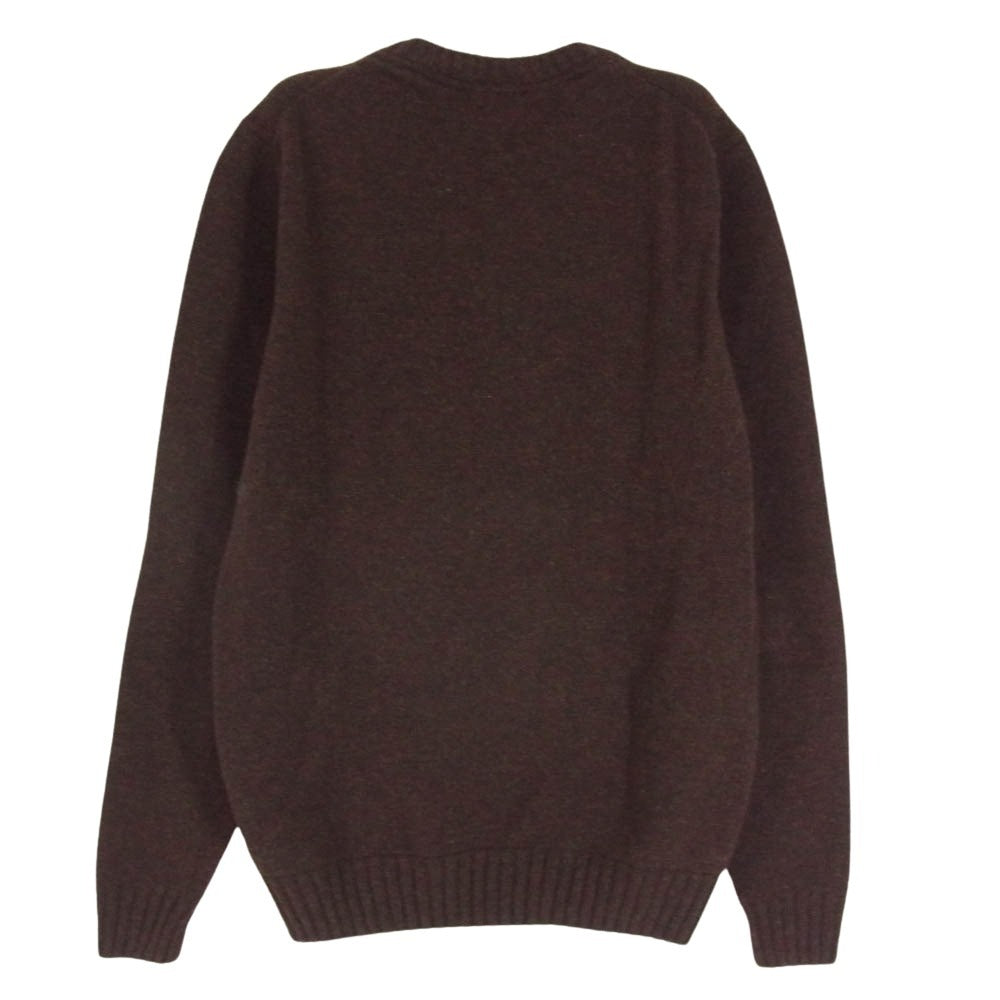 A.P.C. アーペーセー 1110321 クルーネック マルチカラー ウールニット セーター ブラウン系 S【中古】