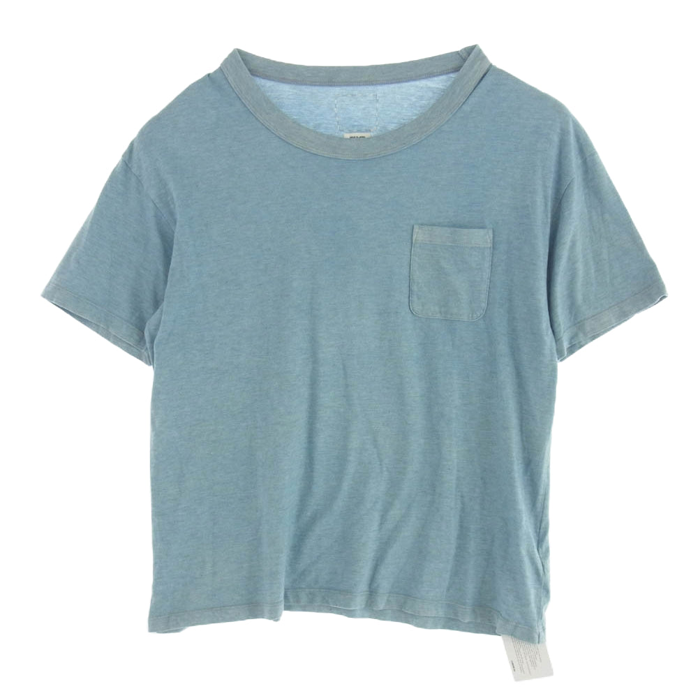 VISVIM ビズビム 18SS 0118105010009 JUMBO TEE S/S (N.D.) 藍染 半袖 ポケット Tシャツ ライトブルー系 2【中古】