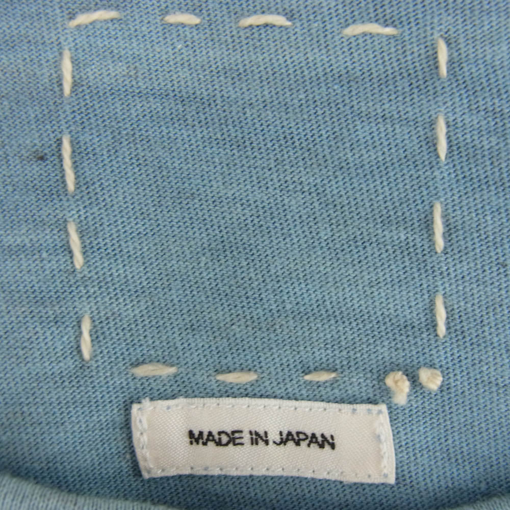 VISVIM ビズビム 18SS 0118105010009 JUMBO TEE S/S (N.D.) 藍染 半袖 ポケット Tシャツ ライトブルー系 2【中古】