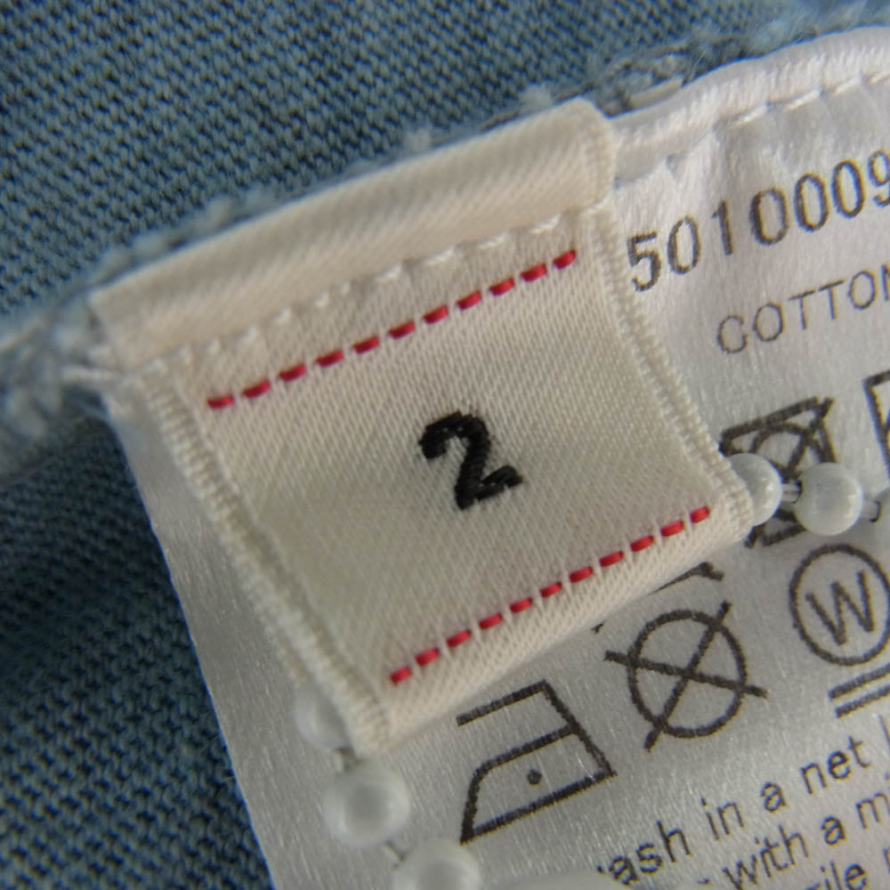 VISVIM ビズビム 18SS 0118105010009 JUMBO TEE S/S (N.D.) 藍染 半袖 ポケット Tシャツ ライトブルー系 2【中古】