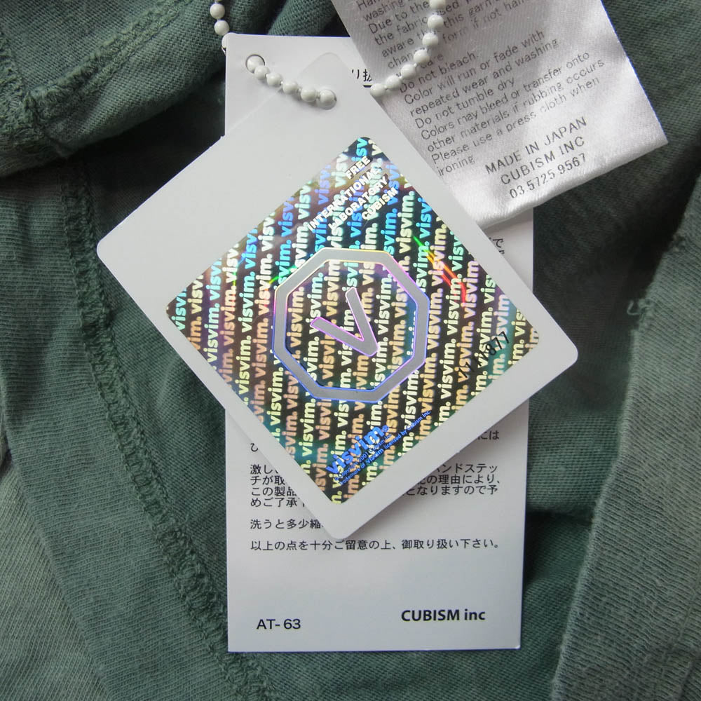 VISVIM ビズビム 19SS 0119105010020 JUMBO TEE S/S/Tシャツ グリーン系 2【中古】