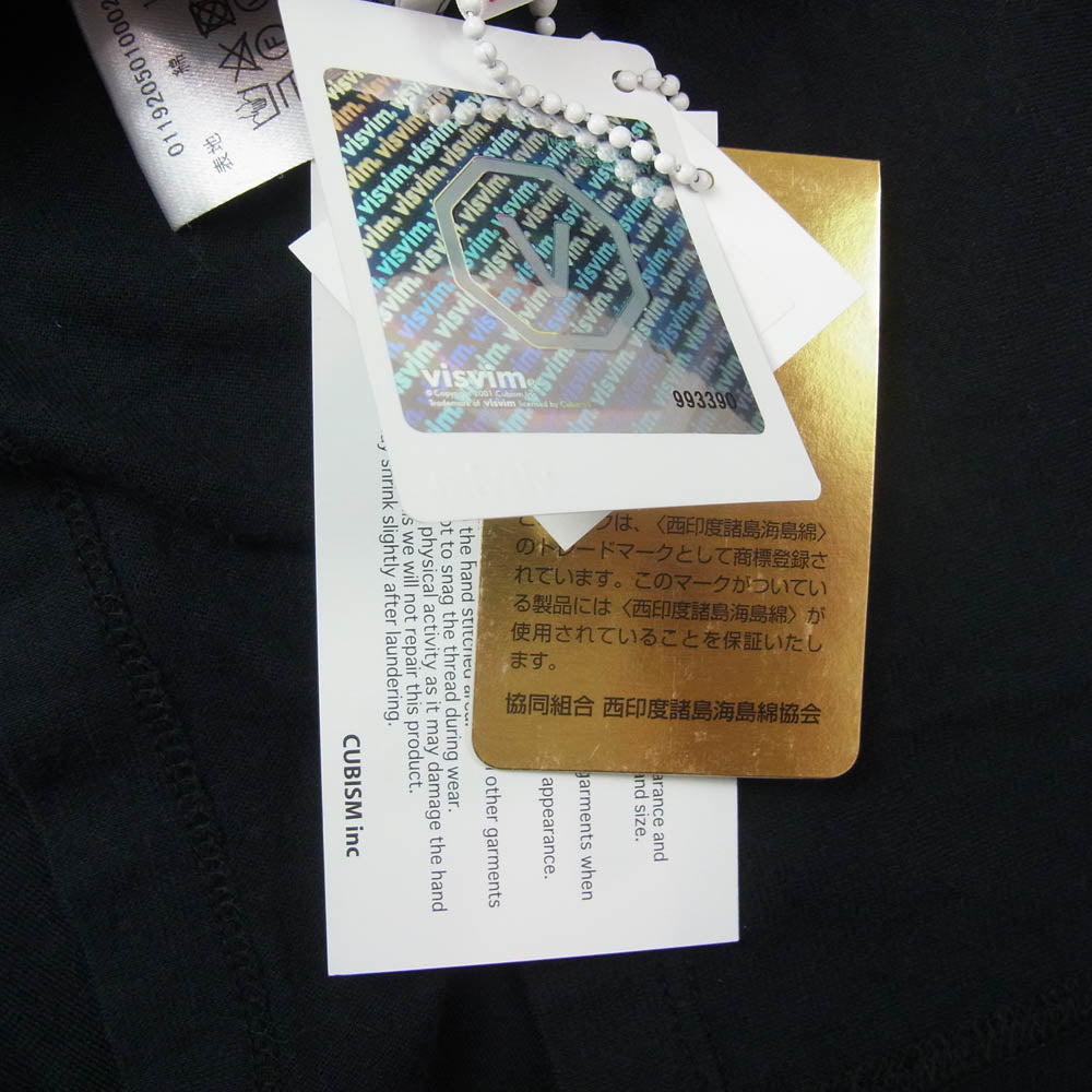 VISVIM ビズビム 19SS 0119205010002 ULTIMATE JUMBO TEE S/S 海島綿 アルティメット ジャンボ クルーネック ショートスリーブ 半袖 Tシャツ ブラック 3 ブラック系 3【中古】