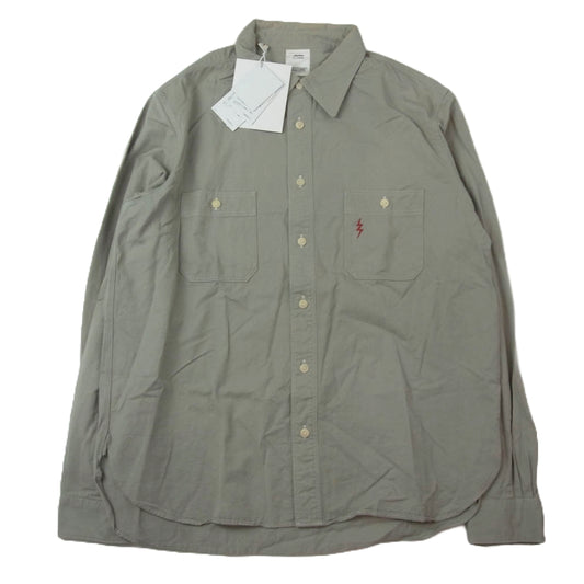 VISVIM ビズビム 18SS 0118105011004 1910 Lightning Shirt ライトニング 長袖 刺繍 シャツ グレー系 2【中古】
