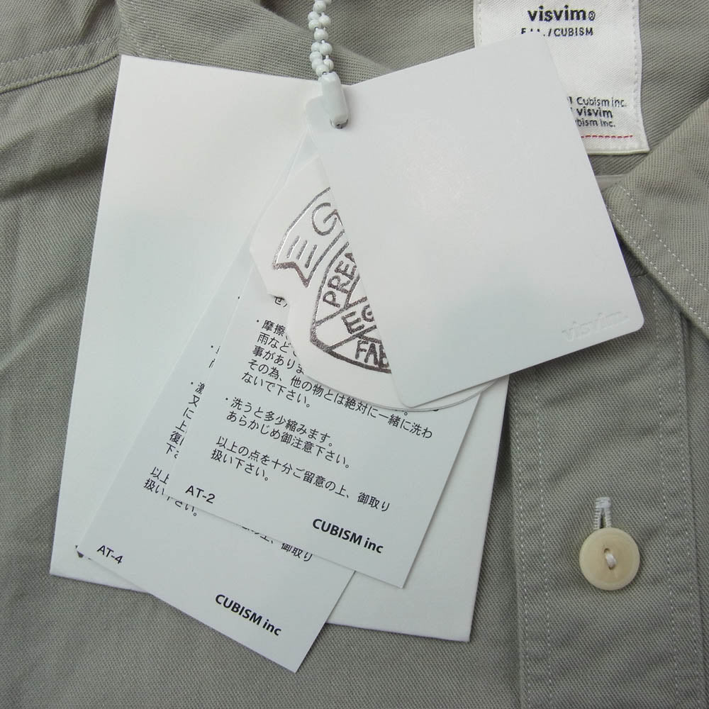VISVIM ビズビム 18SS 0118105011004 1910 Lightning Shirt ライトニング 長袖 刺繍 シャツ グレー系 2【中古】