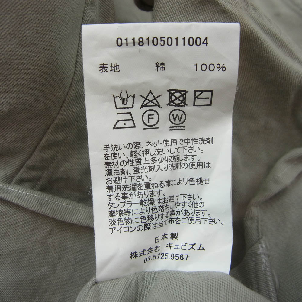 VISVIM ビズビム 18SS 0118105011004 1910 Lightning Shirt ライトニング 長袖 刺繍 シャツ グレー系 2【中古】