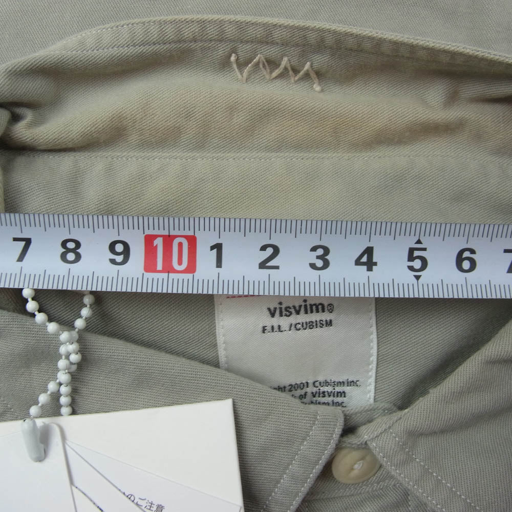 VISVIM ビズビム 18SS 0118105011004 1910 Lightning Shirt ライトニング 長袖 刺繍 シャツ グレー系 2【中古】