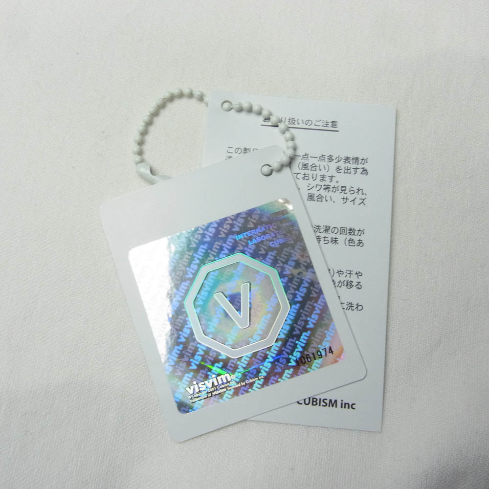 VISVIM ビズビム 18SS 0118205010032 JUMBO TEE S/S BORDER INDIGO ジャンボ ボーダー 半袖 Tシャツ カシミヤ インディゴ 先染め ボーダー 天竺 ホワイト系 ネイビー系 2【中古】