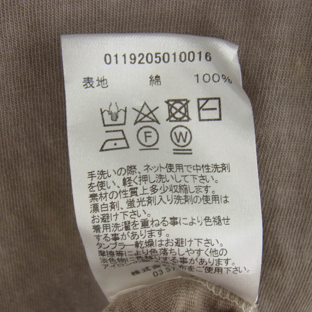 VISVIM ビズビム 19AW 0119205010016 AMPLUS TEE S/S UNEVEN DYE アンプラス 半袖 Tシャツ グレー系 3【中古】