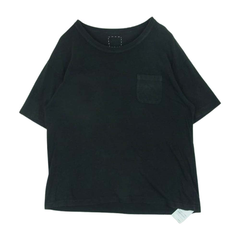 VISVIM ビズビム 19SS 0119105010020 JUMBO TEE (UNEVEN DYE) ラフィ天竺 ムラ染め ダメージ加工 ジャンボ 半袖 Tシャツ ブラック系 3【中古】