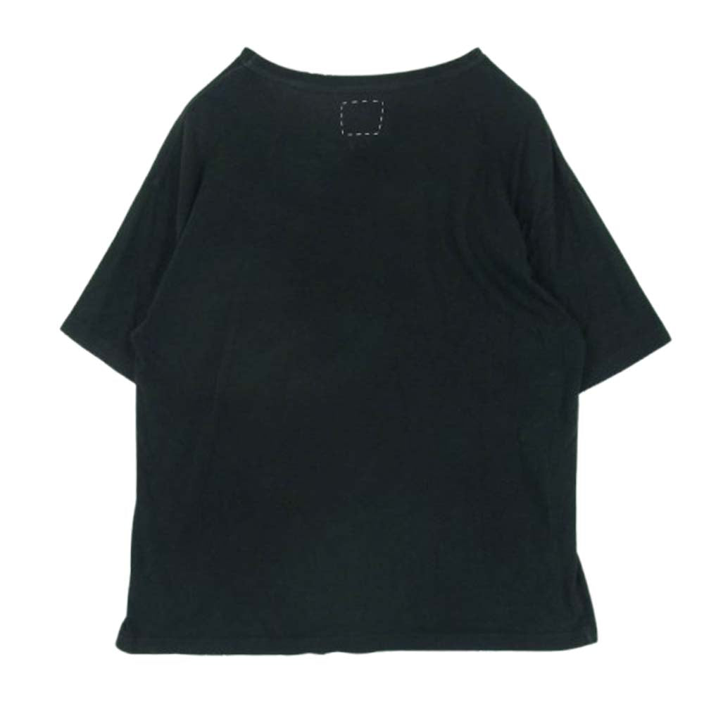 VISVIM ビズビム 19SS 0119105010020 JUMBO TEE (UNEVEN DYE) ラフィ天竺 ムラ染め ダメージ加工 ジャンボ 半袖 Tシャツ ブラック系 3【中古】