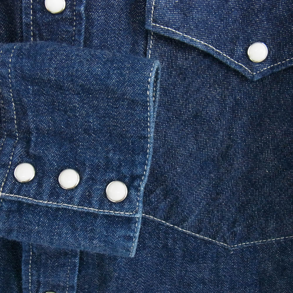 VISVIM ビズビム 17SS 0117105007001 SOCIAL SCULPTURE SHIRT スカルプチャー デニム 長袖 シャツ インディゴ インディゴブルー系 2【中古】