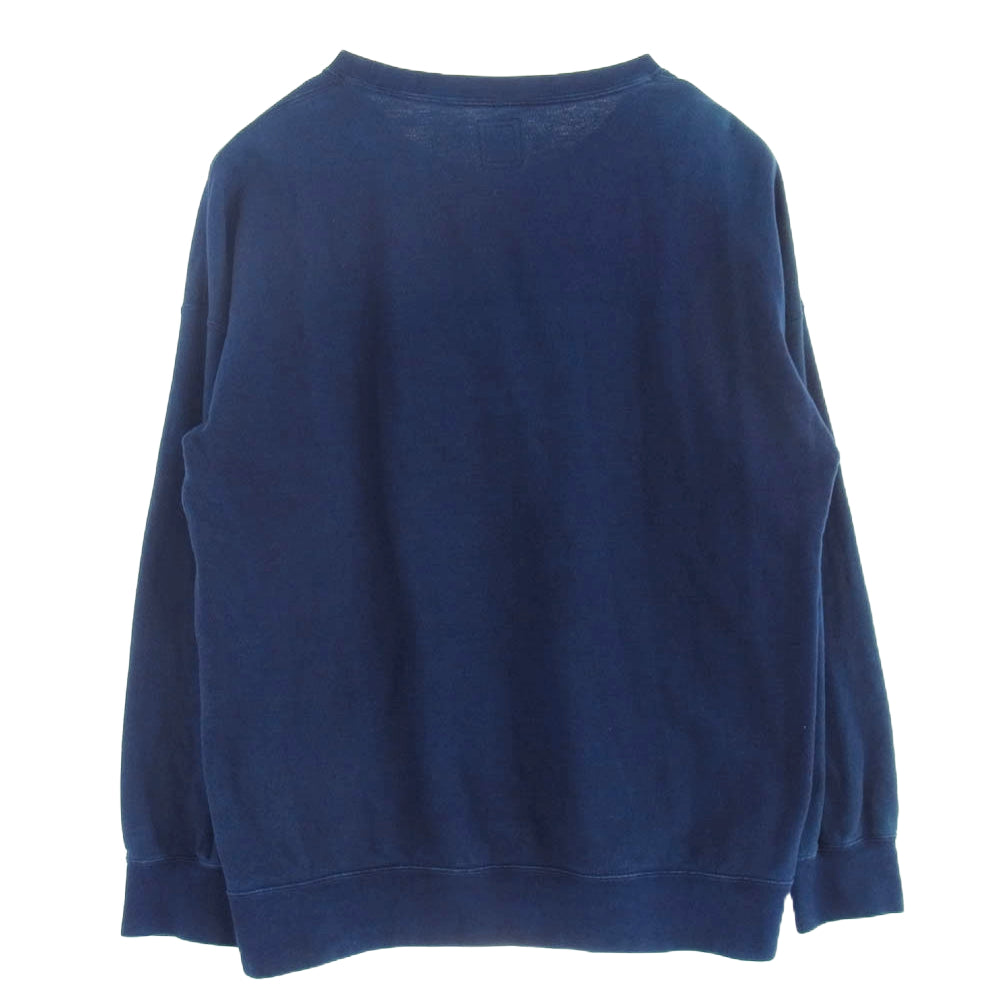 VISVIM ビズビム 18AW 0218905010001 ICT indigo dye Jumbo crew sweat L/S ジャンボ スウェット クルーネック スウェット インディゴ 2 ネイビー系 2【中古】