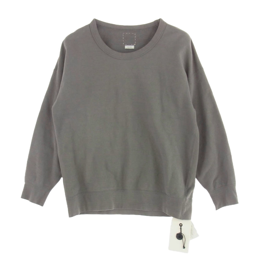 VISVIM ビズビム 17AW 0117205010017 JUMBO CREWNECK L/S VEGGIE DYE 草木染 ジャンボ クルーネック スウェット グレー系 2【中古】