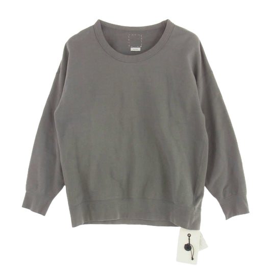 VISVIM ビズビム 17AW 0117205010017 JUMBO CREWNECK L/S VEGGIE DYE 草木染 ジャンボ クルーネック スウェット グレー系 2【中古】