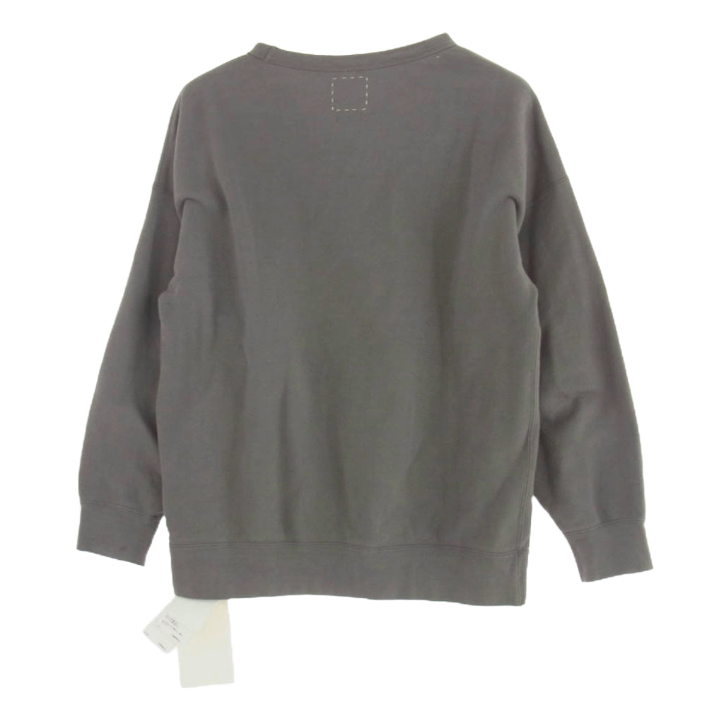 VISVIM ビズビム 17AW 0117205010017 JUMBO CREWNECK L/S VEGGIE DYE 草木染 ジャンボ クルーネック スウェット グレー系 2【中古】