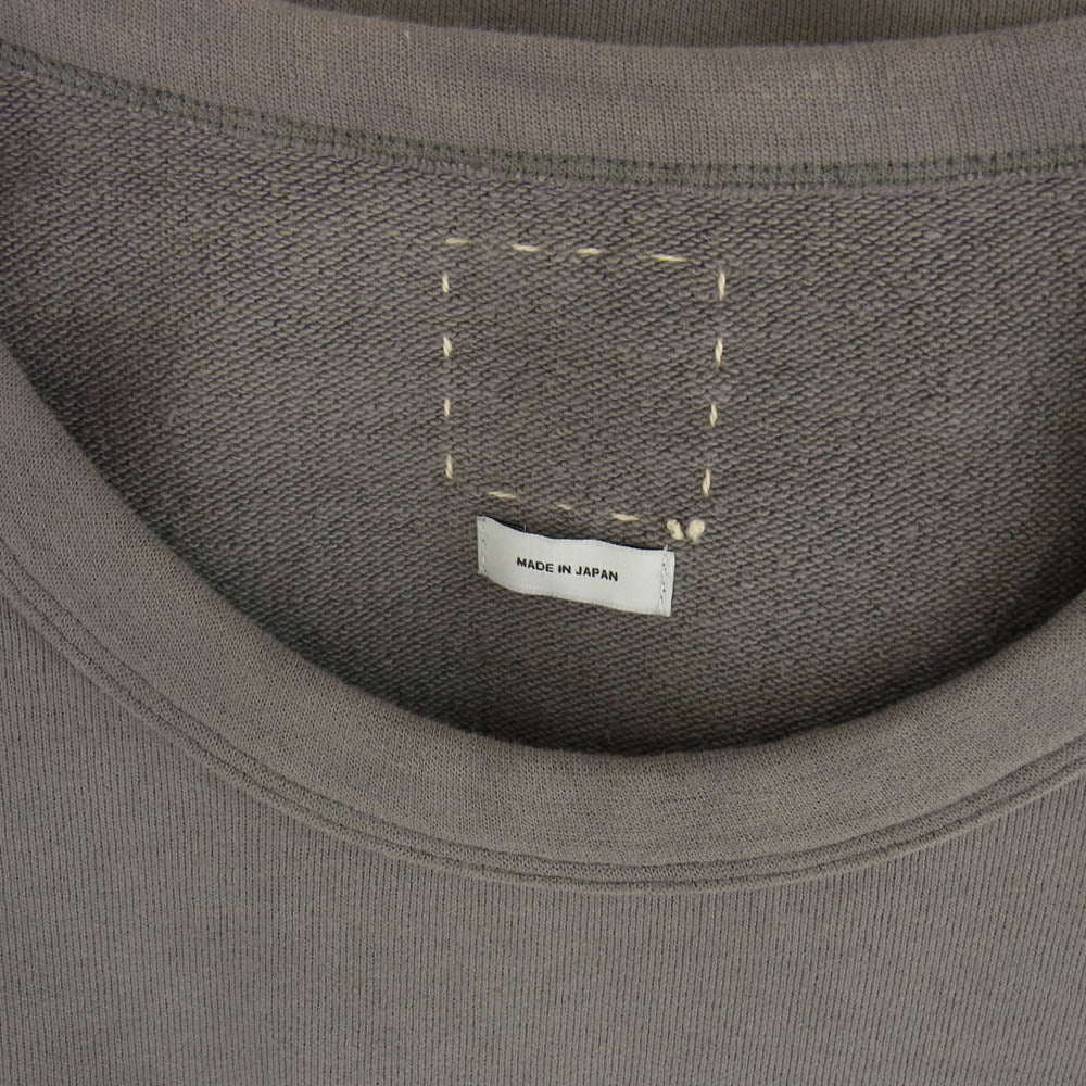 VISVIM ビズビム 17AW 0117205010017 JUMBO CREWNECK L/S VEGGIE DYE 草木染 ジャンボ クルーネック スウェット グレー系 2【中古】