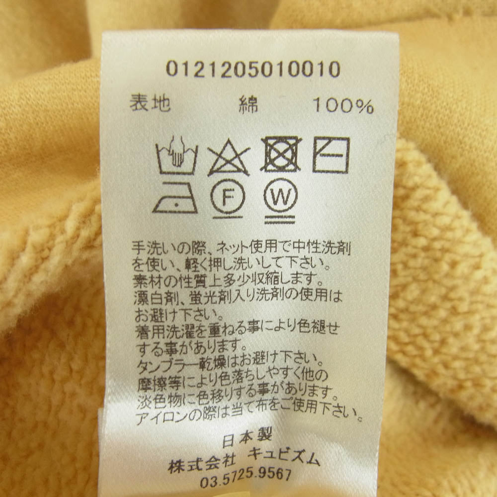 VISVIM ビズビム 21AW 0121205010010 JUMBO SWEAT 3/4 (UNEVEN DYE) ジャンボ 七分袖 スウェット イエロー系 3【中古】