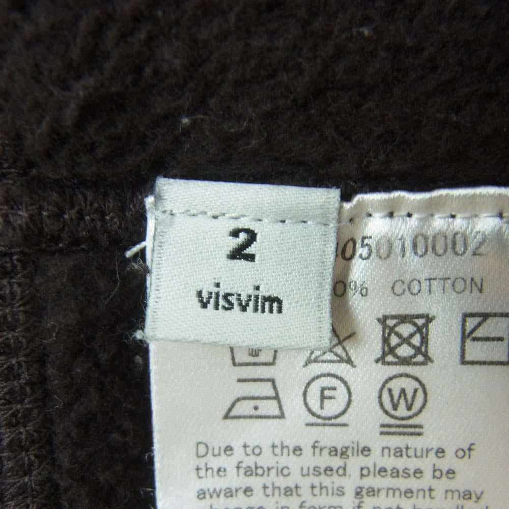 VISVIM ビズビム 17SS 0117405010002 JUMBO HOODIE P.O. ジャンボ フ－ディ プルオーバー スウェット パーカー ダークブラウン系 2【中古】