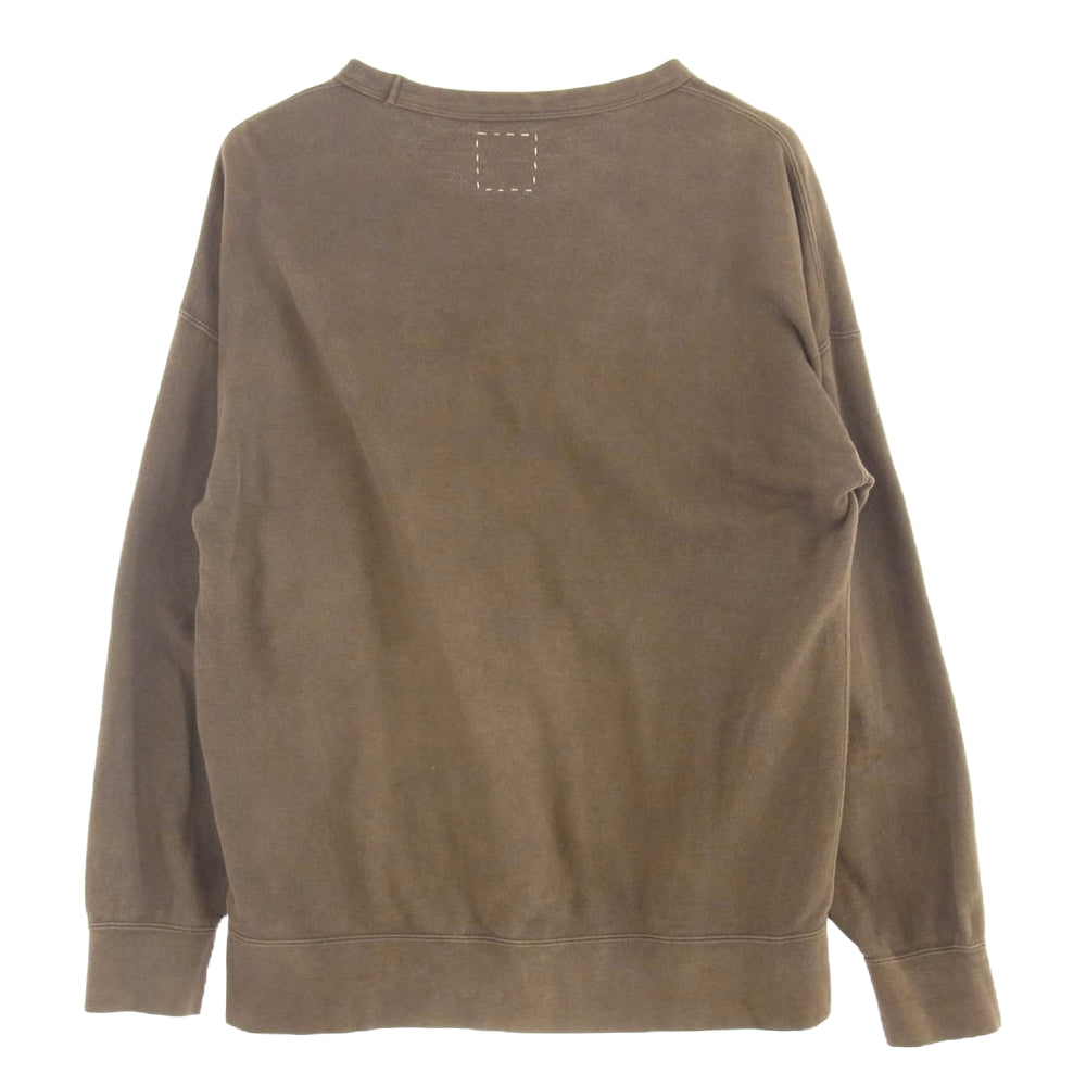 VISVIM ビズビム 18AW 011810501 0012 JUMBO SWEAT CREW L/S (N.D.) DK.MUD 藍泥染め クルーネック スウェット ブラウン 2 ブラウン系 2【中古】