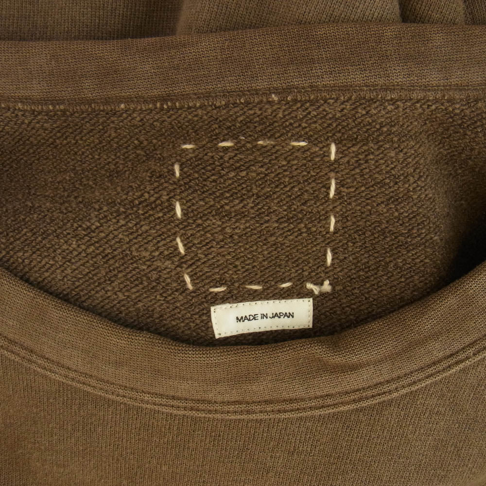 VISVIM ビズビム 18AW 011810501 0012 JUMBO SWEAT CREW L/S (N.D.) DK.MUD 藍泥染め クルーネック スウェット ブラウン 2 ブラウン系 2【中古】
