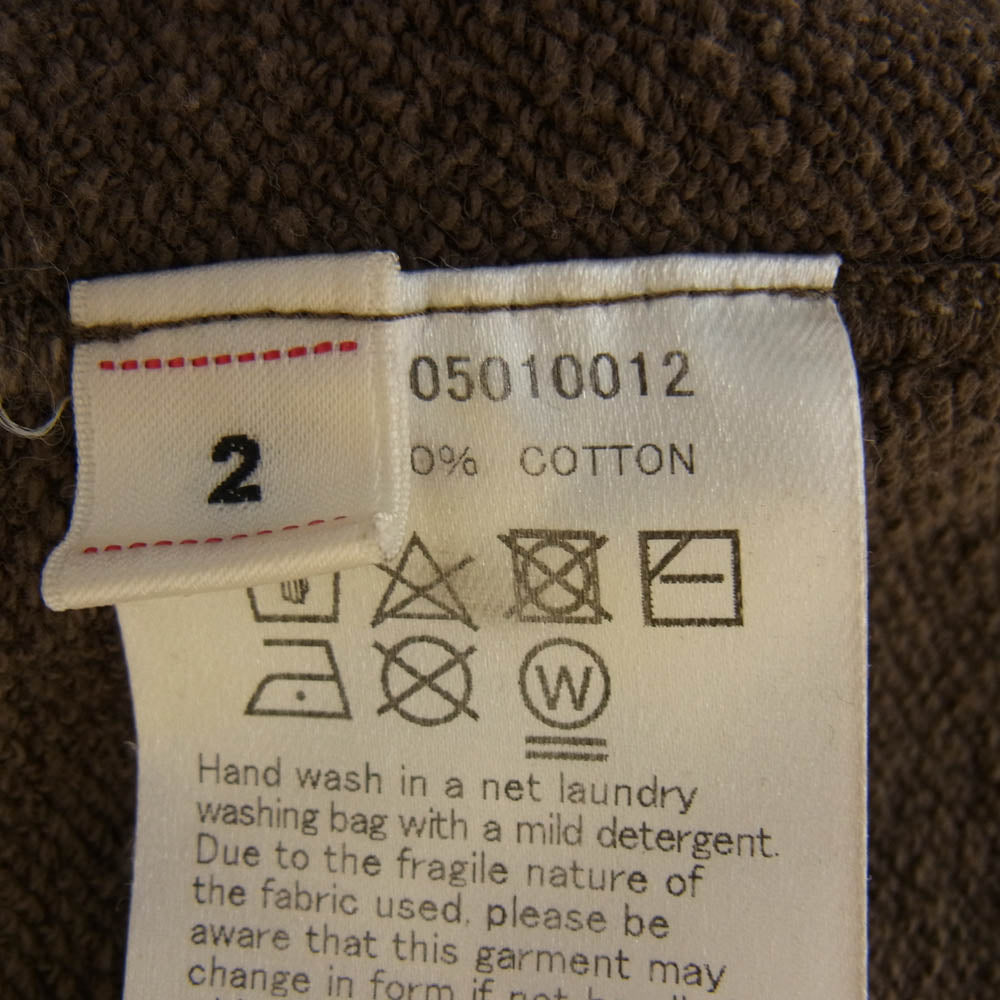 VISVIM ビズビム 18AW 011810501 0012 JUMBO SWEAT CREW L/S (N.D.) DK.MUD 藍泥染め クルーネック スウェット ブラウン 2 ブラウン系 2【中古】