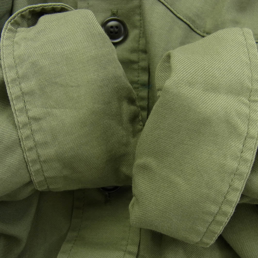 VISVIM ビズビム 19SS 0119105011016 USM ALBACORE SHIRT L/S COLLAGE エルボー パッチ 長袖 シャツ カーキ系 2【中古】