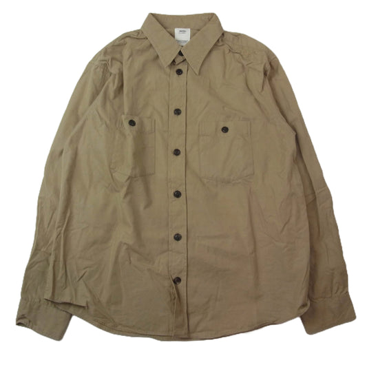 VISVIM ビズビム 19AW 0119205011022 USM ALBACORE SHIRT L/S 長袖 シャツ 星条旗 エルボーパッチ 長袖シャツ ブラウン 2 ベージュ系 2【中古】