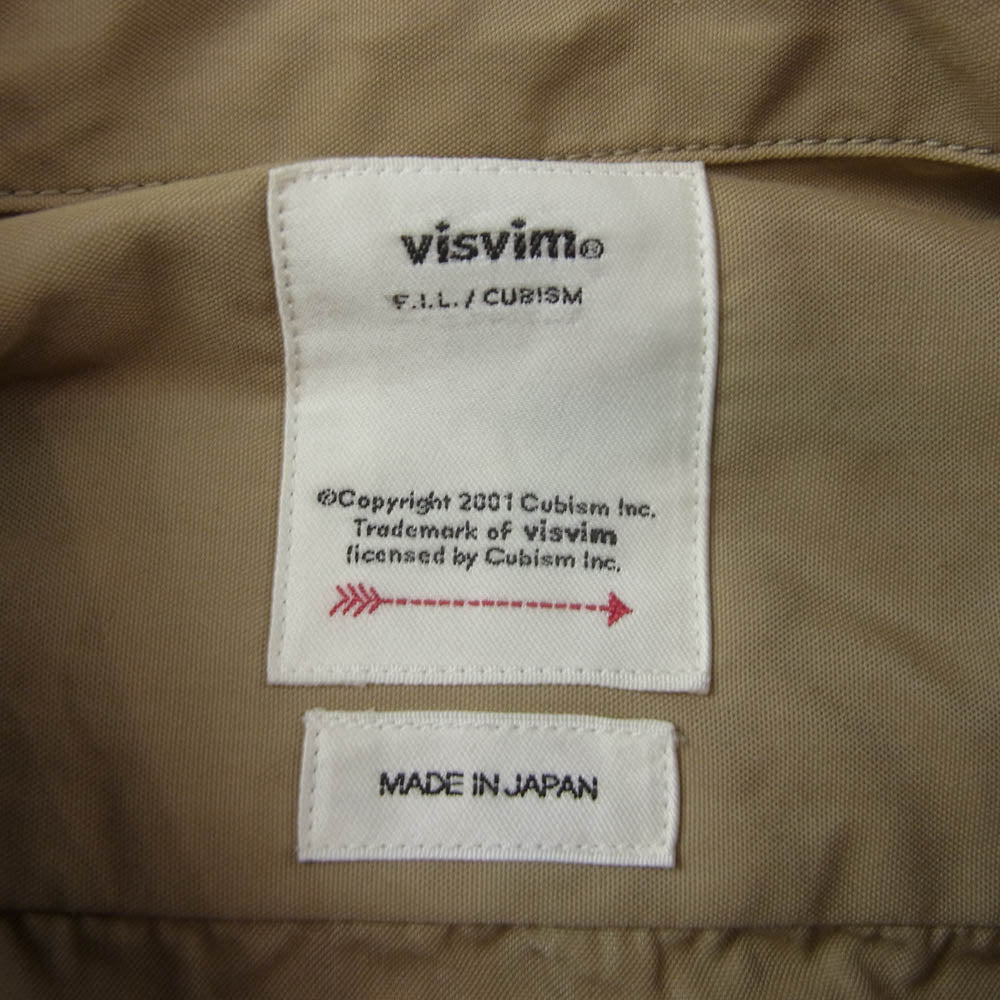 VISVIM ビズビム 19AW 0119205011022 USM ALBACORE SHIRT L/S 長袖 シャツ 星条旗 エルボーパッチ 長袖シャツ ブラウン 2 ベージュ系 2【中古】
