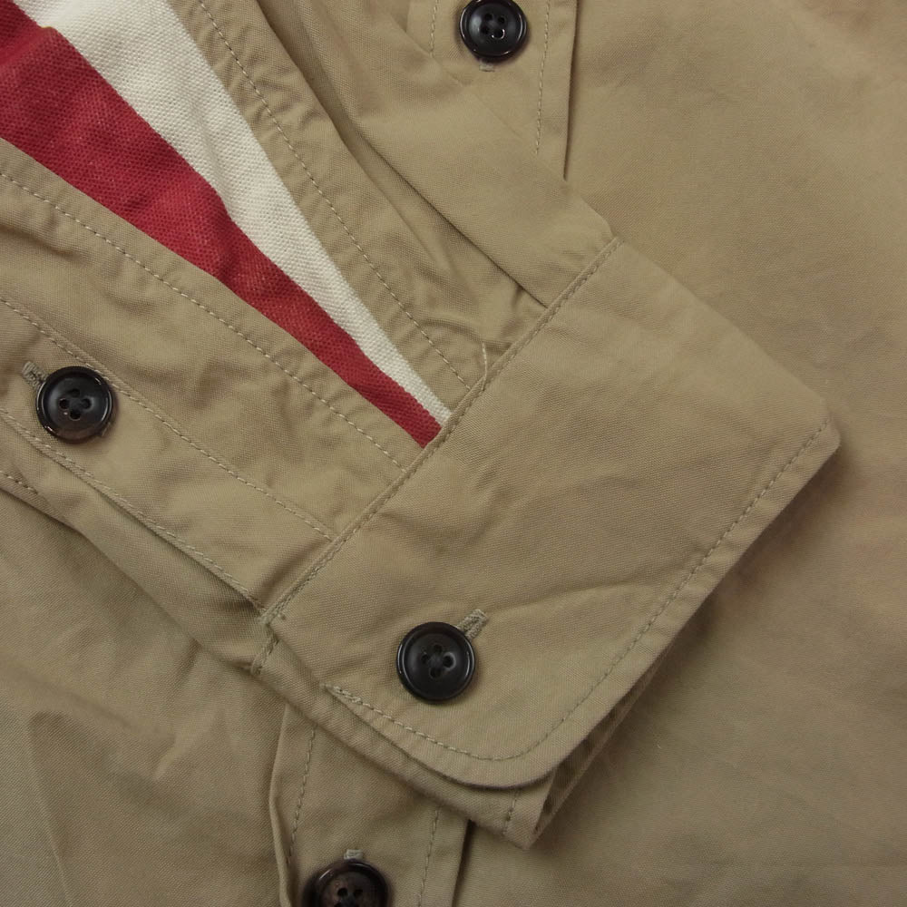 VISVIM ビズビム 19AW 0119205011022 USM ALBACORE SHIRT L/S 長袖 シャツ 星条旗 エルボーパッチ 長袖シャツ ブラウン 2 ベージュ系 2【中古】