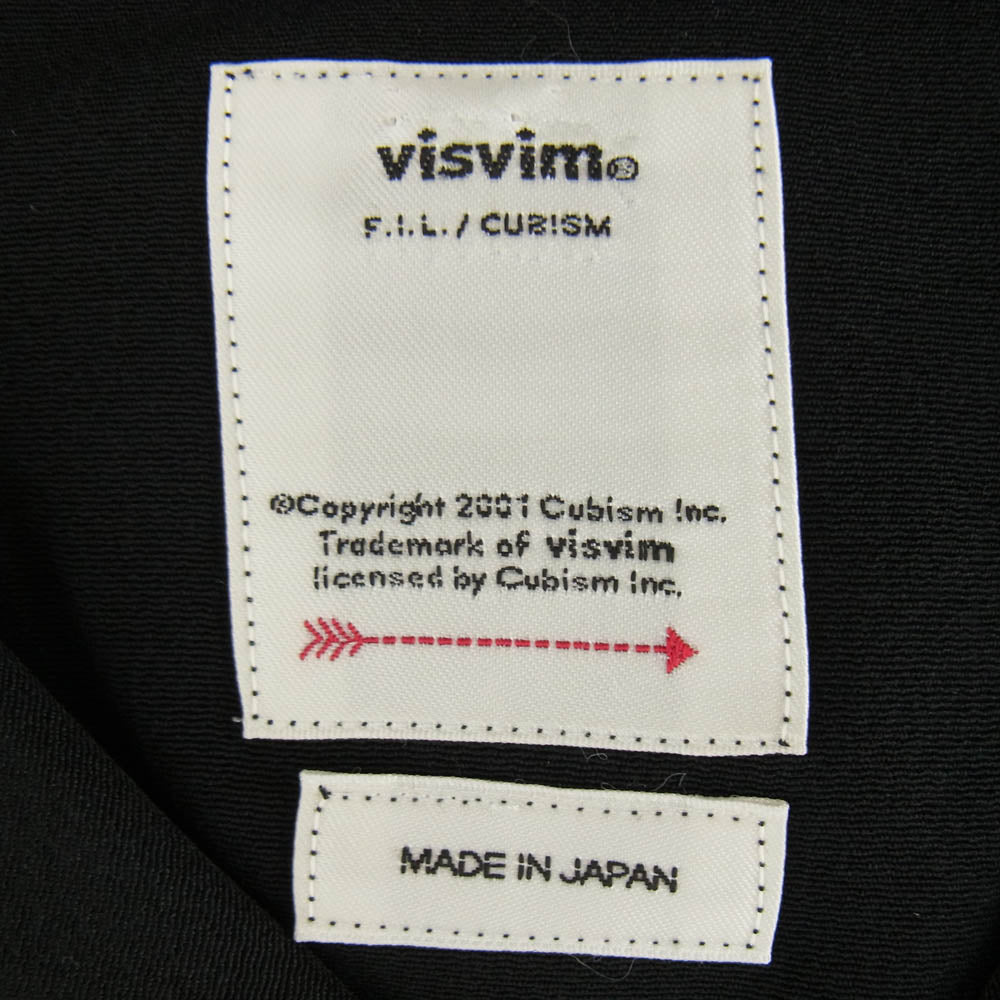 VISVIM ビズビム 19SS 0119105011026 ELLERY SHIRT S/S PINES 開襟 シルク 半袖 シャツ ブラック系 2【中古】