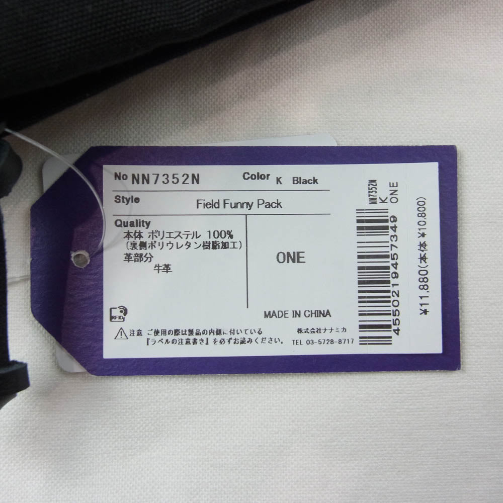 THE NORTH FACE ノースフェイス NN7352N パープルレーベル  フィールドファニーパック 4L  ボディバッグ ショルダーバッグ ブラック系【新古品】【未使用】【中古】