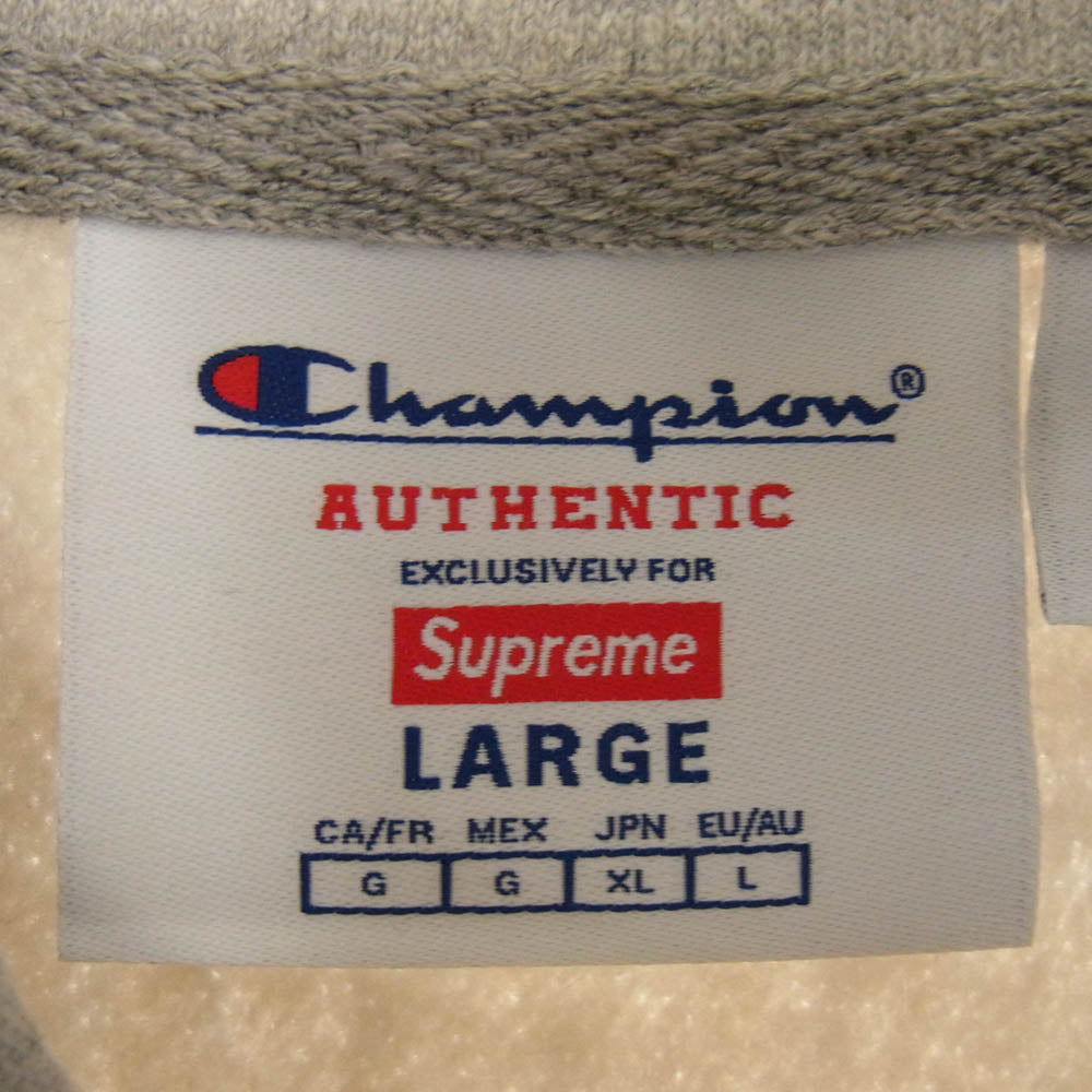 Supreme シュプリーム 25SS × Champion Hooded Sweatshirt Heather Grey チャンピオン フーデット パーカー ヘザー グレー グレー系 XL【新古品】【未使用】【中古】
