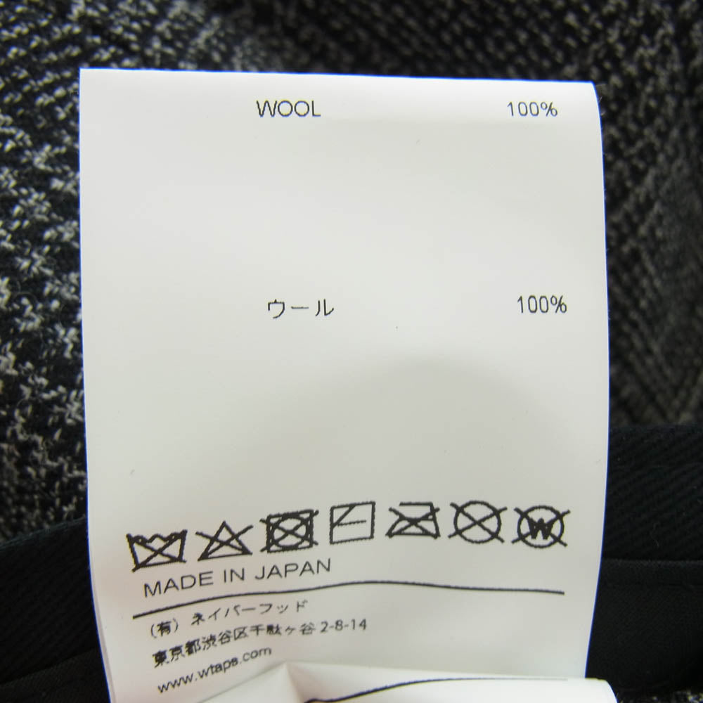 WTAPS ダブルタップス 20AW 202HCDT-HT03 T-5 CAP WOOL TWEED TEXTILE ウール ツイード キャップ ブラック系【中古】