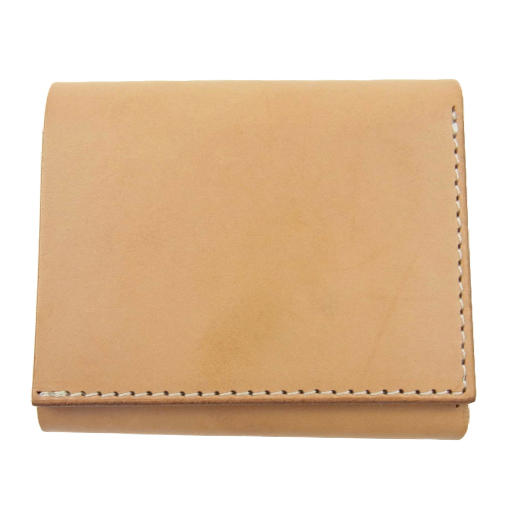 Hender Scheme エンダースキーマ trifold wallet ウォレット 三つ折り 財布 レザー ベージュ系【中古】
