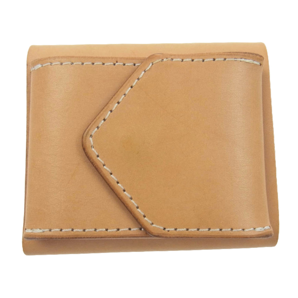 Hender Scheme エンダースキーマ trifold wallet ウォレット 三つ折り 財布 レザー ベージュ系【中古】