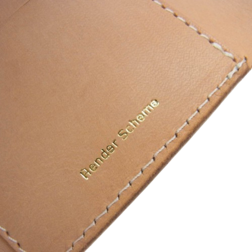 Hender Scheme エンダースキーマ trifold wallet ウォレット 三つ折り 財布 レザー ベージュ系【中古】
