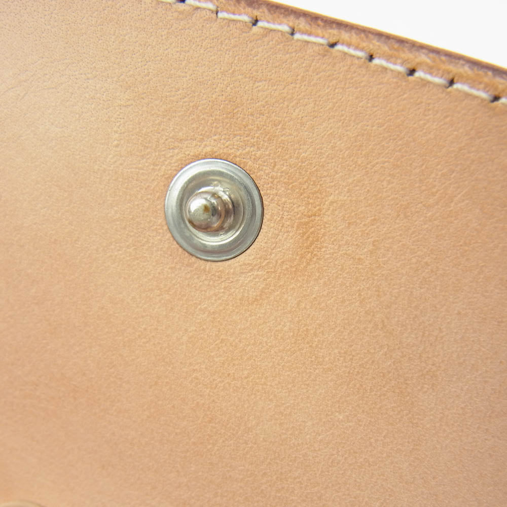 Hender Scheme エンダースキーマ trifold wallet ウォレット 三つ折り 財布 レザー ベージュ系【中古】