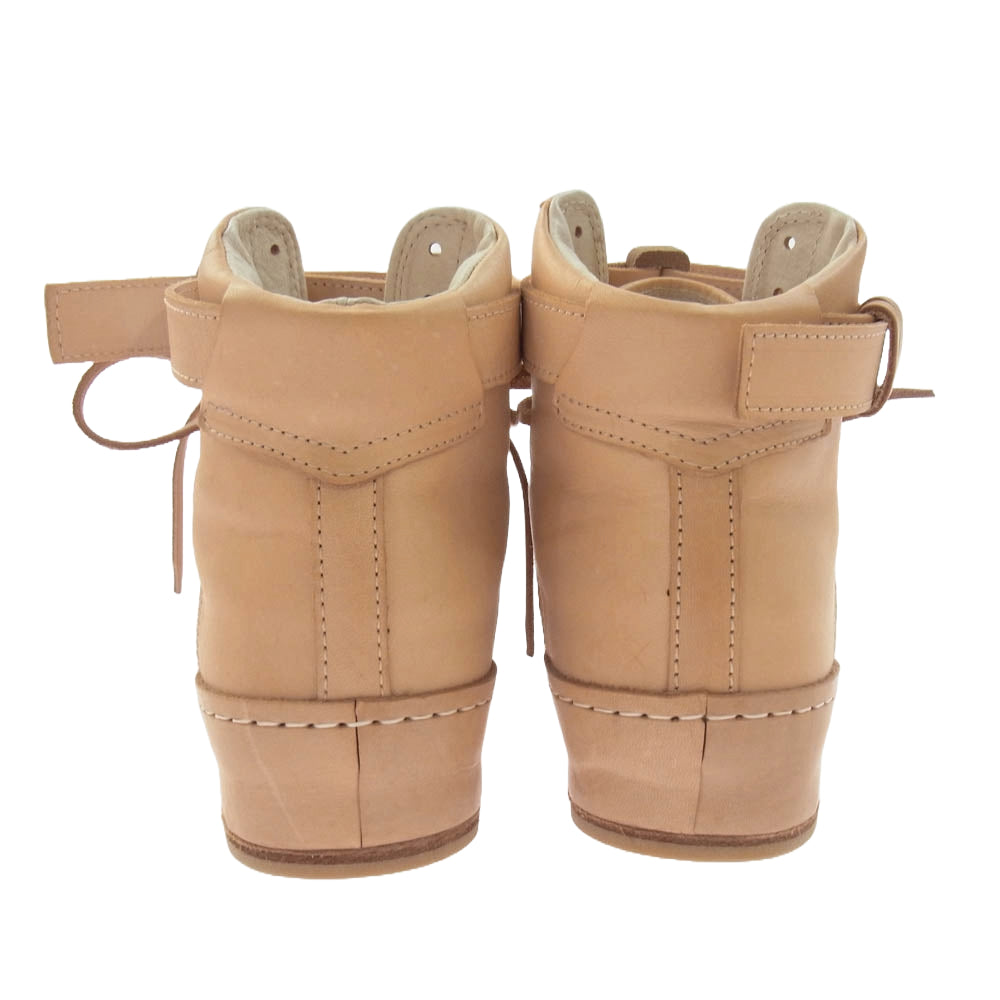 Hender Scheme エンダースキーマ mip-01 manual industrial products 01 レザー ハイカット スニーカー ベージュ系 実寸サイズ約26cm【中古】