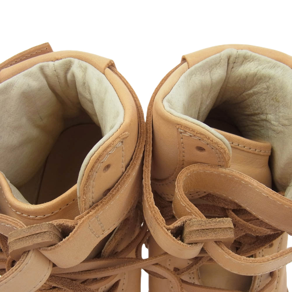 Hender Scheme エンダースキーマ mip-01 manual industrial products 01 レザー ハイカット スニーカー ベージュ系 実寸サイズ約26cm【中古】